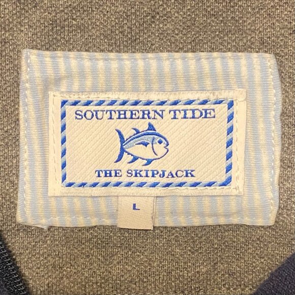 NWOT Men's Southern Tide the Skipjack Navy Quarter Zip Sweatshirt Size L - Picture 7 of 9
